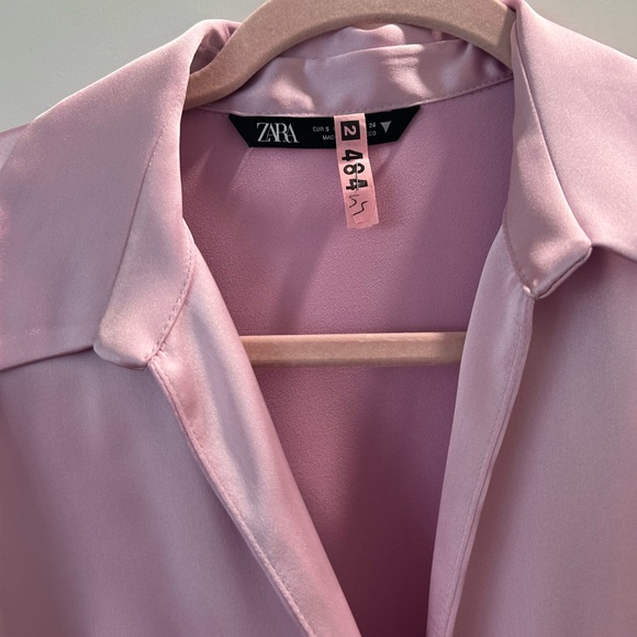 Zara dress- brand new- satin pink- size small - Picture 3 of 3